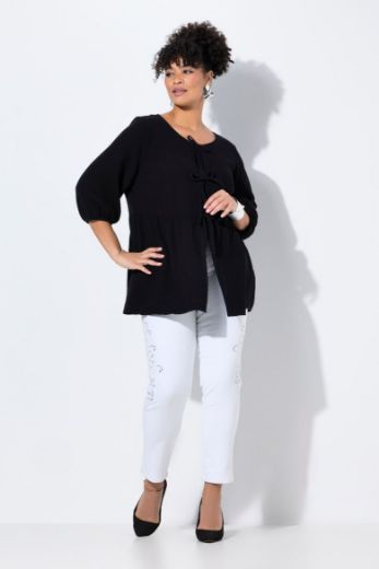 Plus size veliki brojevi Traperice s ukrasnim vezom za punije