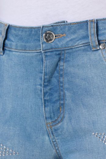 Plus size veliki brojevi Traperice ravnih nogavica za punije