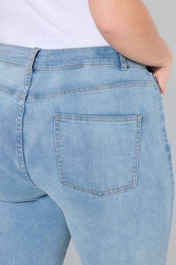 Plus size veliki brojevi Traperice ravnih nogavica za punije