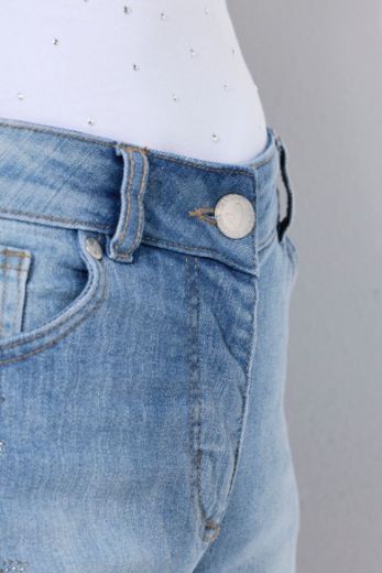 Plus size veliki brojevi Traperice kratkih nogavica za punije