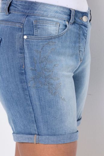 Plus size veliki brojevi Traperice kratkih nogavica za punije