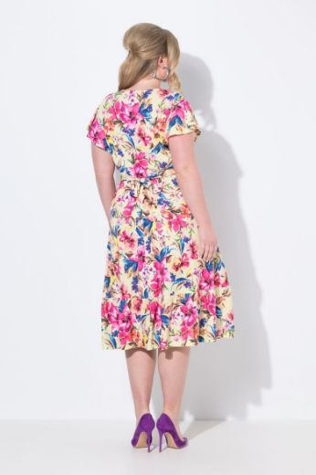 Plus size veliki brojevi Haljina cvjetnog printa za punije