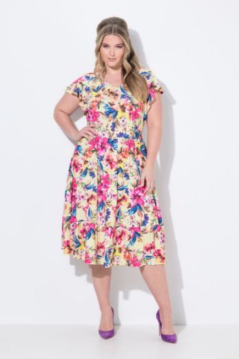Plus size veliki brojevi Haljina cvjetnog printa za punije