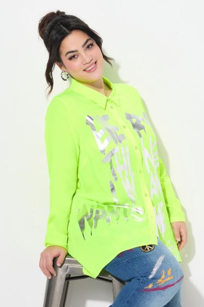 Veliki brojevi Bluza s printom folije moda za punije
