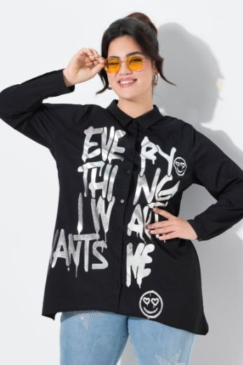 Plus size veliki brojevi Bluza s printom folije za punije