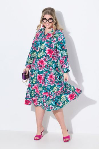 Plus size veliki brojevi Haljina cvjetnog uzorka za punije