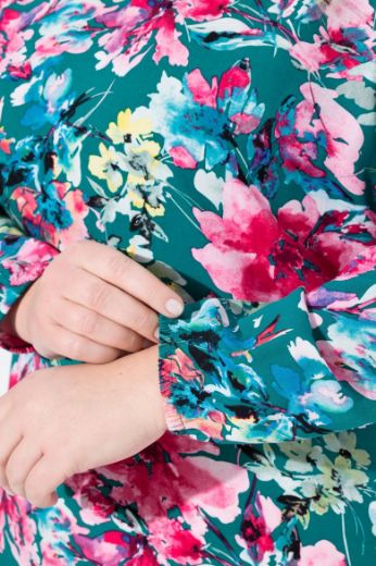 Plus size veliki brojevi Haljina cvjetnog uzorka za punije