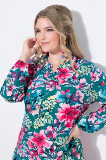 Plus size veliki brojevi Haljina cvjetnog uzorka za punije