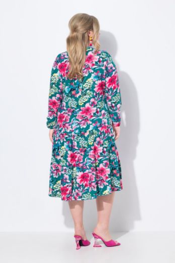 Plus size veliki brojevi Haljina cvjetnog uzorka za punije