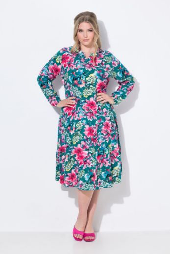 Plus size veliki brojevi Haljina cvjetnog uzorka za punije