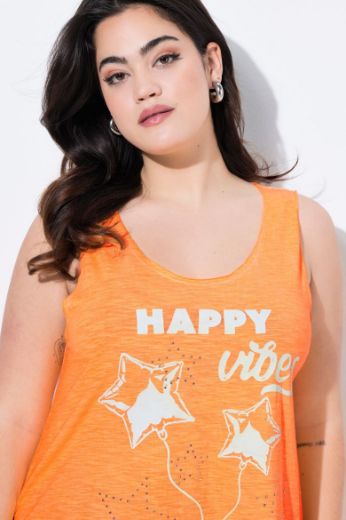 Plus size veliki brojevi Majica bez rukava s ukrasnim kamenčićima za punije