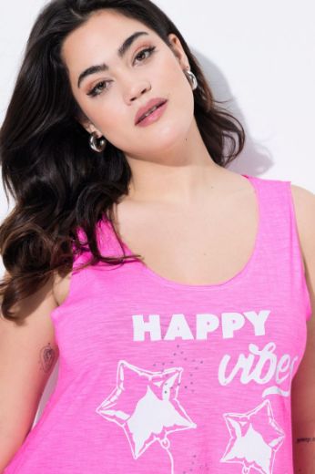 Plus size veliki brojevi Majica bez rukava s ukrasnim kamenčićima za punije