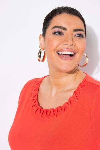 Plus size veliki brojevi Majica kratkih rukava okruglog ovratnika za punije