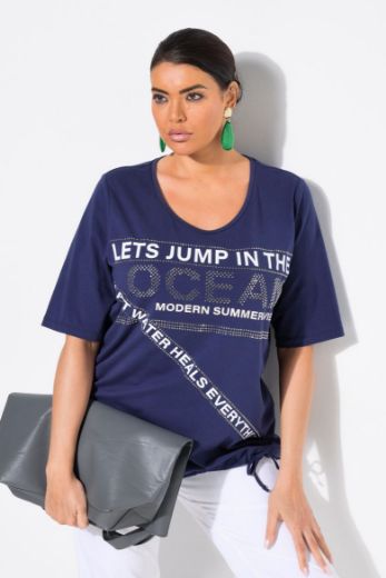 Plus size veliki brojevi Majica kratkih rukava okruglog ovratnika za punije
