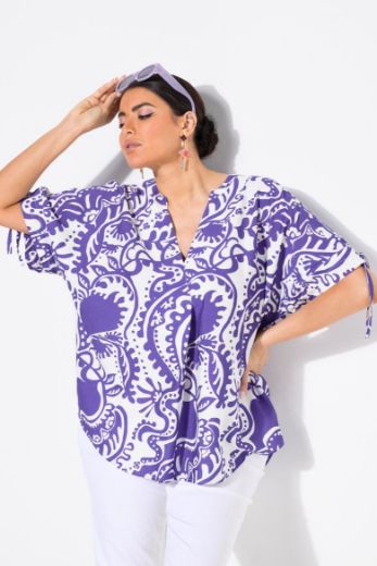 Plus size veliki brojevi Bluza kratkih rukava V ovratnika za punije