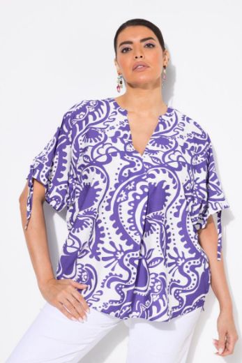 Plus size veliki brojevi Bluza kratkih rukava V ovratnika za punije