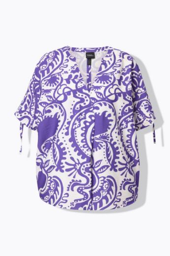 Plus size veliki brojevi Bluza kratkih rukava V ovratnika za punije