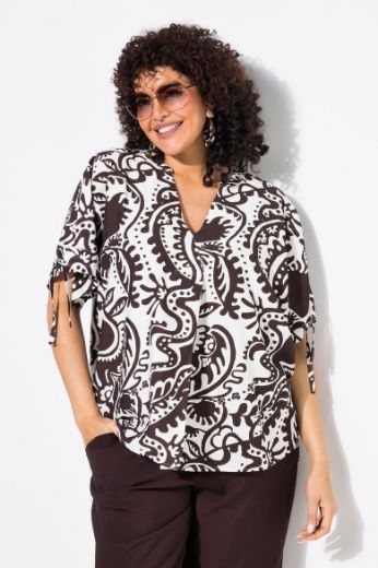 Plus size veliki brojevi Bluza kratkih rukava V ovratnika za punije