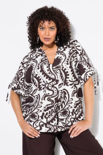 Plus size veliki brojevi Bluza kratkih rukava V ovratnika za punije