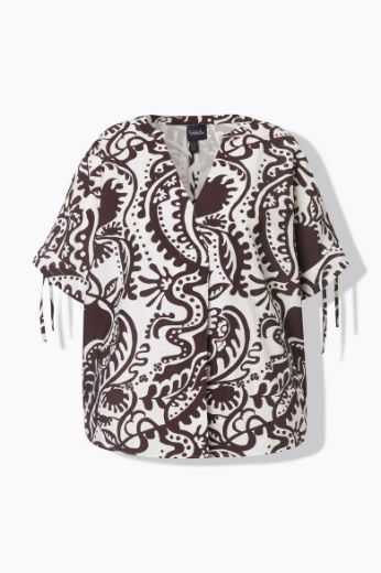Plus size veliki brojevi Bluza kratkih rukava V ovratnika za punije