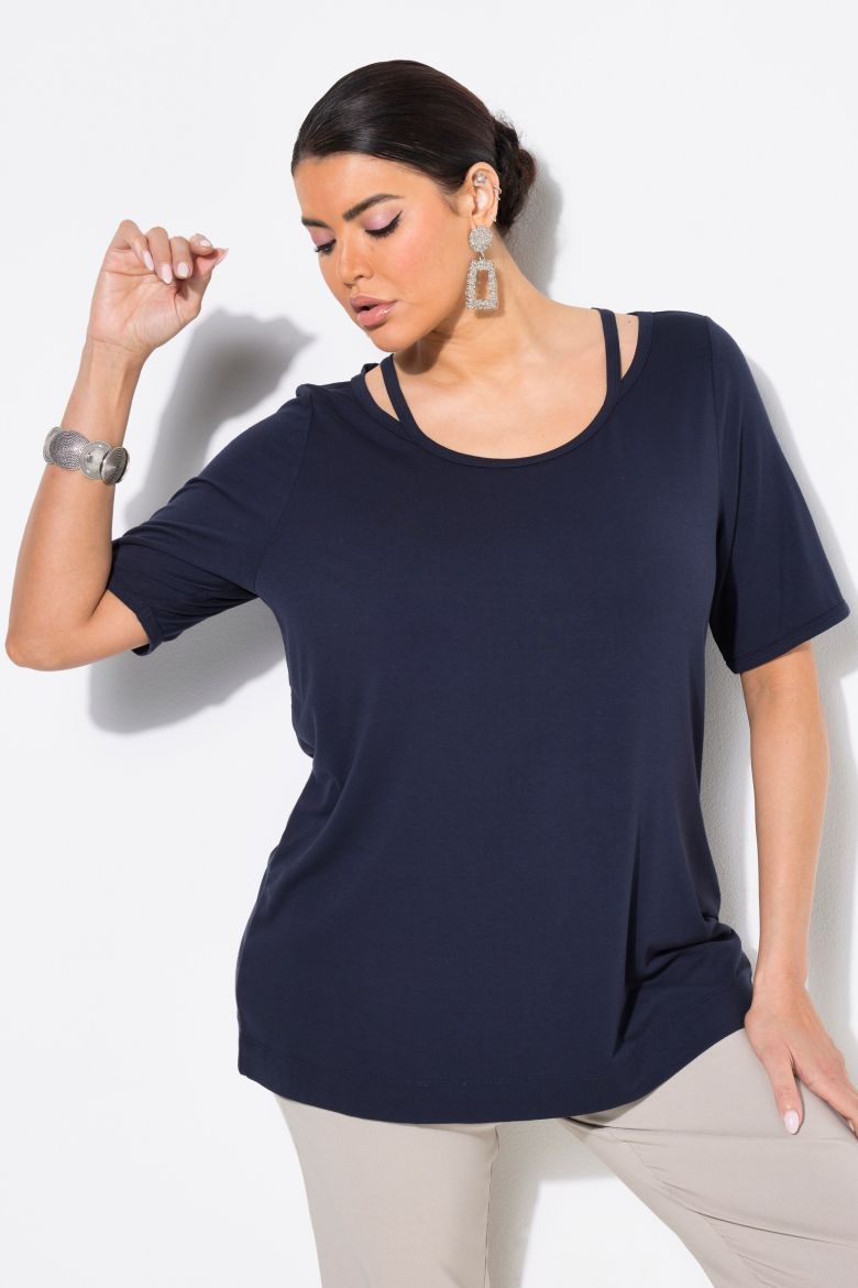 Plus size veliki brojevi Majica kratkih rukava okruglog ovratnika za punije