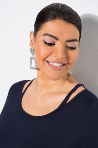 Plus size veliki brojevi Majica kratkih rukava okruglog ovratnika za punije
