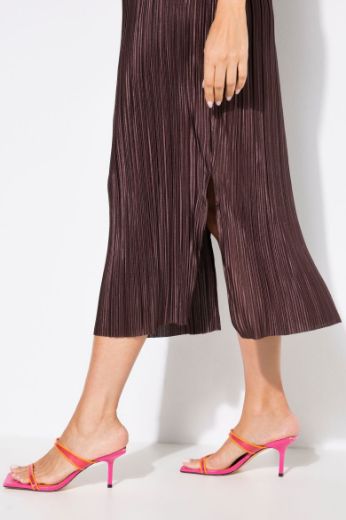 Plus size veliki brojevi Haljina midi bez rukava okruglog ovratnika za punije