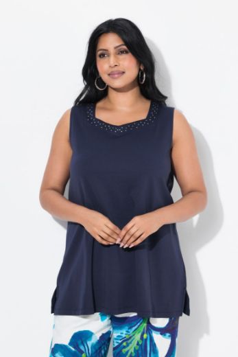Plus size veliki brojevi Majica bez rukava A kroja za punije