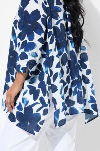 Plus size veliki brojevi Bluza 3/4 rukava cvjetnog uzorka za punije