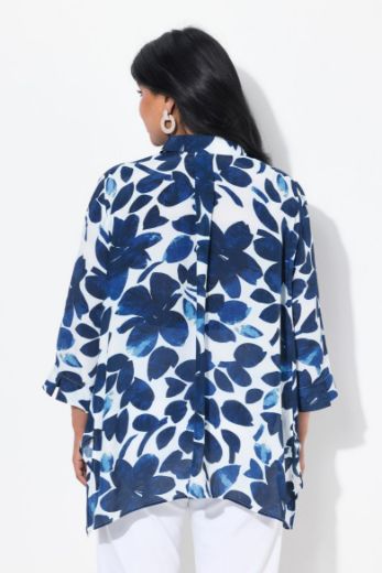Plus size veliki brojevi Bluza 3/4 rukava cvjetnog uzorka za punije