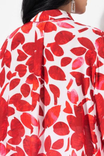 Plus size veliki brojevi Bluza 3/4 rukava cvjetnog uzorka za punije