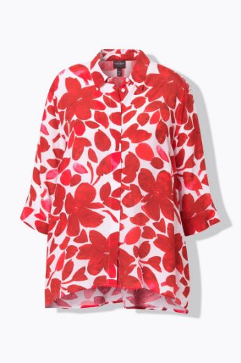 Plus size veliki brojevi Bluza 3/4 rukava cvjetnog uzorka za punije