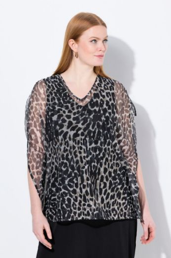 Plus size veliki brojevi Bluza kratkih rukava V ovratnika za punije