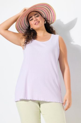 Plus size veliki brojevi Majica bez rukava okruglog ovratnika za punije