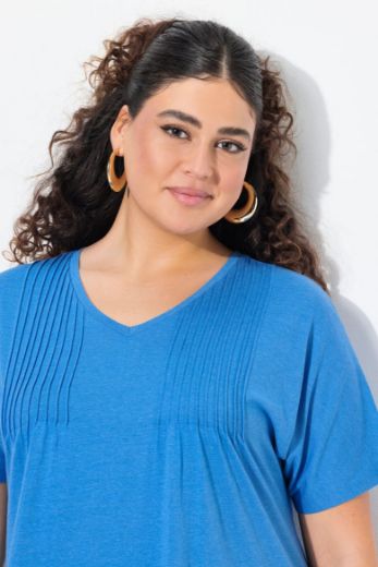Plus size veliki brojevi Haljina kratkih rukava V ovratnika za punije