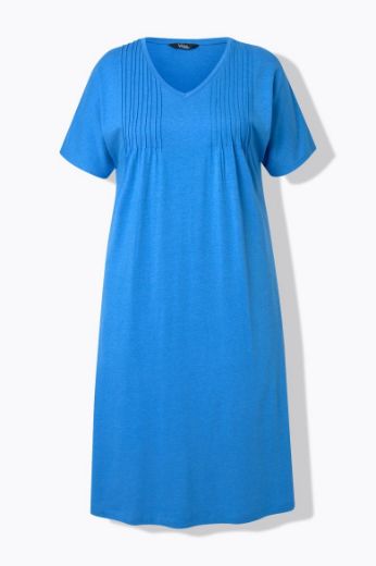 Plus size veliki brojevi Haljina kratkih rukava V ovratnika za punije