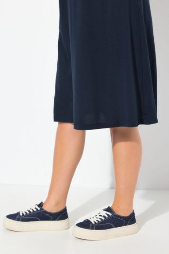 Plus size veliki brojevi Haljina kratkih rukava V ovratnika za punije
