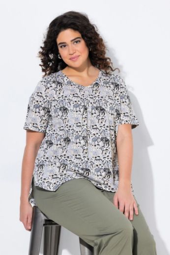 Plus size veliki brojevi Majica kratkih rukava A kroja za punije