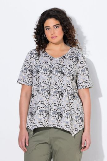 Plus size veliki brojevi Majica kratkih rukava A kroja za punije