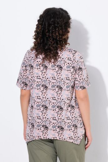 Plus size veliki brojevi Majica kratkih rukava A kroja za punije