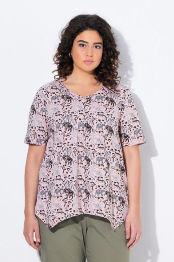 Plus size veliki brojevi Majica kratkih rukava A kroja za punije