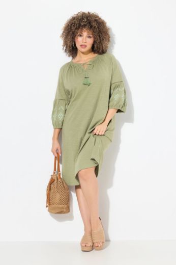 Plus size veliki brojevi Haljina 3/4 rukava A kroja za punije