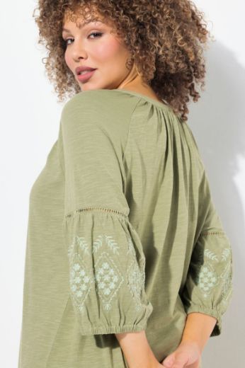 Plus size veliki brojevi Haljina 3/4 rukava A kroja za punije