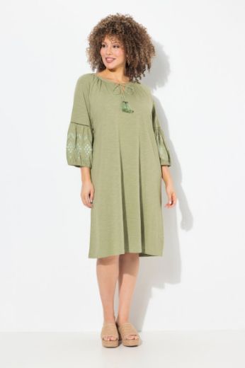 Plus size veliki brojevi Haljina 3/4 rukava A kroja za punije
