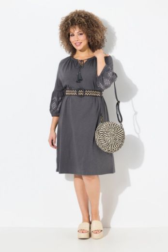 Plus size veliki brojevi Haljina 3/4 rukava A kroja za punije