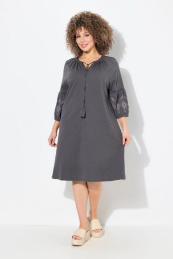 Plus size veliki brojevi Haljina 3/4 rukava A kroja za punije