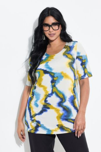 Plus size veliki brojevi Majica kratkih rukava okruglog ovratnika za punije