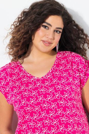 Plus size veliki brojevi Haljina midi kratkih rukava A kroja za punije
