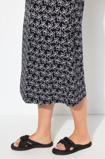 Plus size veliki brojevi Haljina midi kratkih rukava A kroja za punije