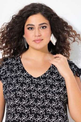 Plus size veliki brojevi Haljina midi kratkih rukava A kroja za punije